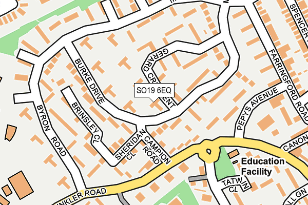 SO19 6EQ map - OS OpenMap – Local (Ordnance Survey)