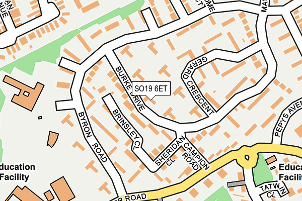 SO19 6ET map - OS OpenMap – Local (Ordnance Survey)