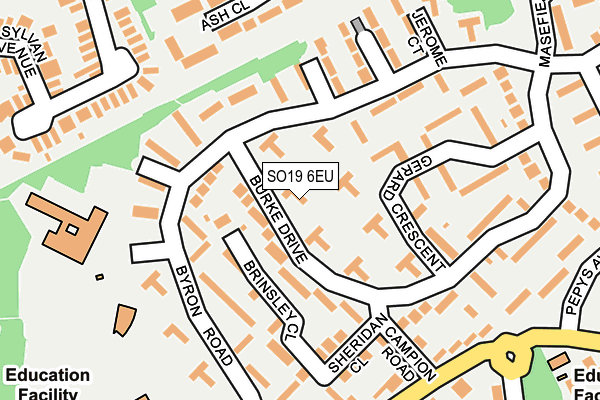 SO19 6EU map - OS OpenMap – Local (Ordnance Survey)