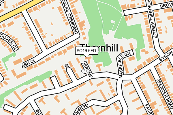 SO19 6FD map - OS OpenMap – Local (Ordnance Survey)