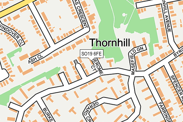 SO19 6FE map - OS OpenMap – Local (Ordnance Survey)