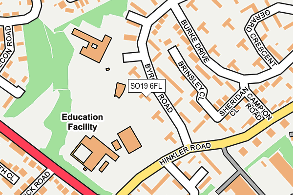 SO19 6FL map - OS OpenMap – Local (Ordnance Survey)