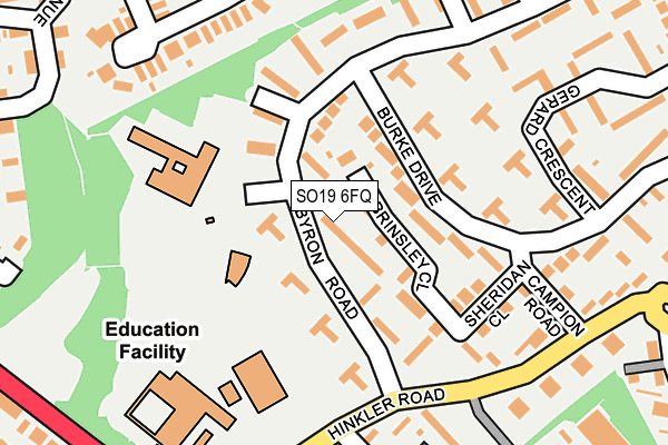 SO19 6FQ map - OS OpenMap – Local (Ordnance Survey)
