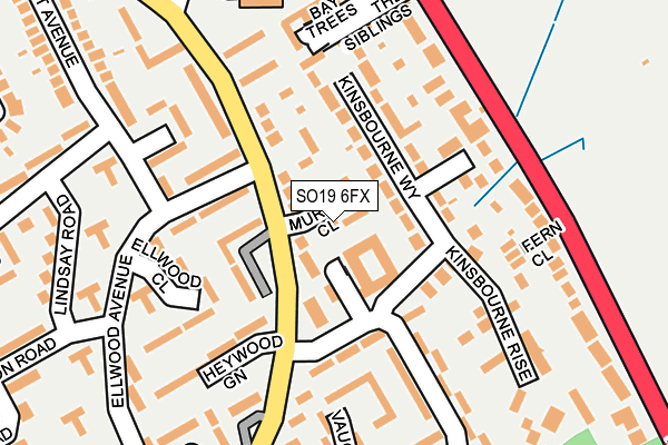 SO19 6FX map - OS OpenMap – Local (Ordnance Survey)