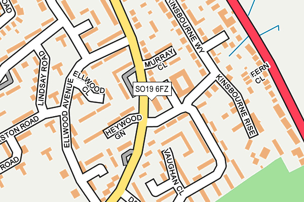 SO19 6FZ map - OS OpenMap – Local (Ordnance Survey)