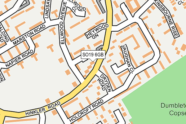 SO19 6GB map - OS OpenMap – Local (Ordnance Survey)