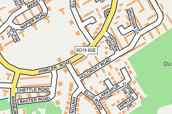 SO19 6GE map - OS OpenMap – Local (Ordnance Survey)