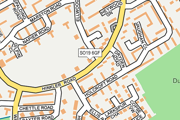 SO19 6GF map - OS OpenMap – Local (Ordnance Survey)