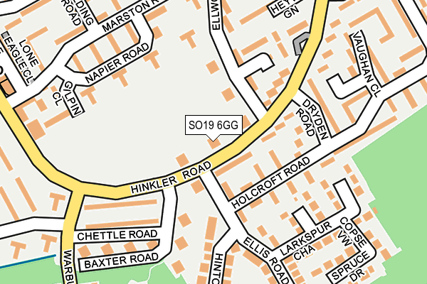 SO19 6GG map - OS OpenMap – Local (Ordnance Survey)