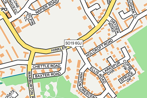 SO19 6GJ map - OS OpenMap – Local (Ordnance Survey)