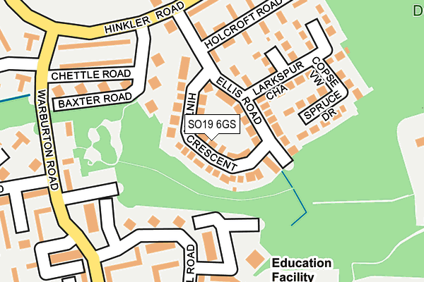 SO19 6GS map - OS OpenMap – Local (Ordnance Survey)