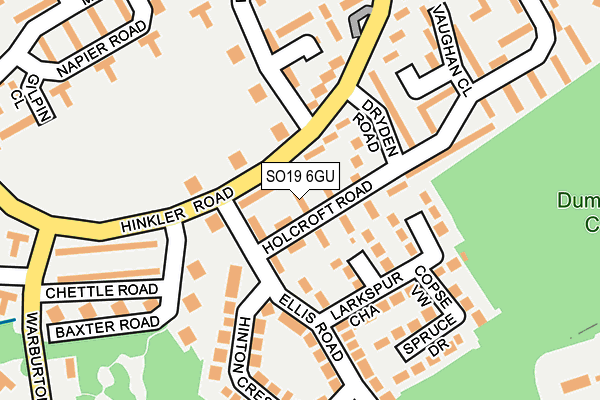 SO19 6GU map - OS OpenMap – Local (Ordnance Survey)