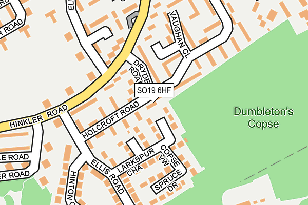 SO19 6HF map - OS OpenMap – Local (Ordnance Survey)