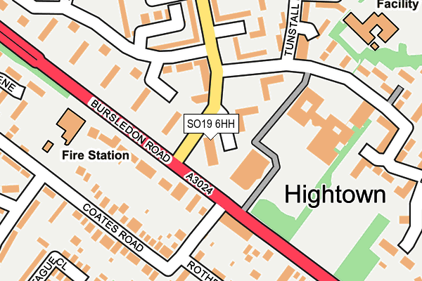 SO19 6HH map - OS OpenMap – Local (Ordnance Survey)