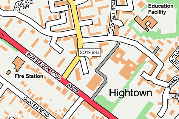 SO19 6HJ map - OS OpenMap – Local (Ordnance Survey)