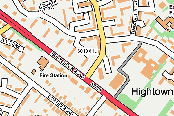 SO19 6HL map - OS OpenMap – Local (Ordnance Survey)