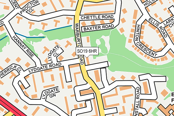 SO19 6HR map - OS OpenMap – Local (Ordnance Survey)