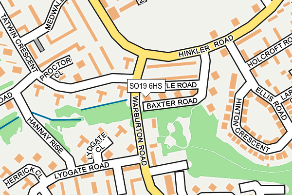 SO19 6HS map - OS OpenMap – Local (Ordnance Survey)