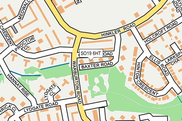 SO19 6HT map - OS OpenMap – Local (Ordnance Survey)
