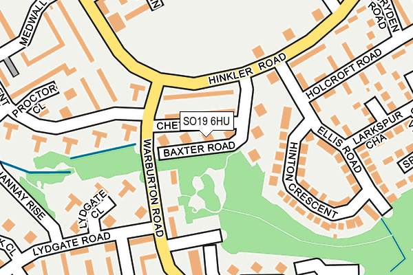 SO19 6HU map - OS OpenMap – Local (Ordnance Survey)