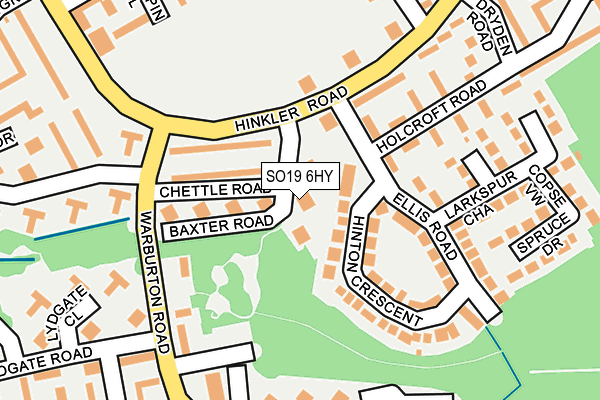 SO19 6HY map - OS OpenMap – Local (Ordnance Survey)