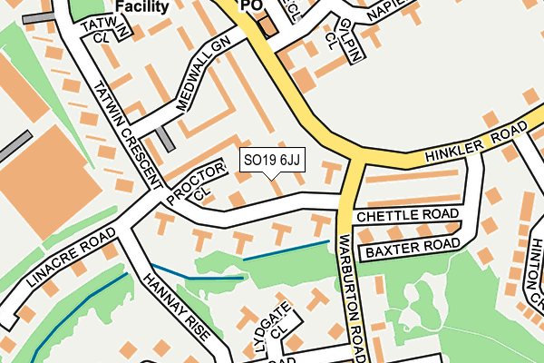 SO19 6JJ map - OS OpenMap – Local (Ordnance Survey)
