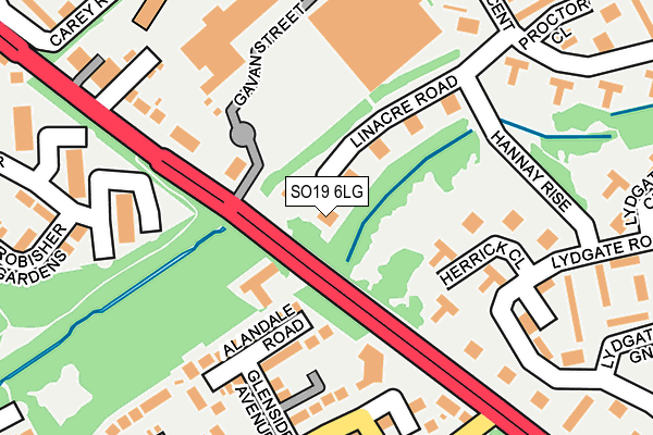 SO19 6LG map - OS OpenMap – Local (Ordnance Survey)