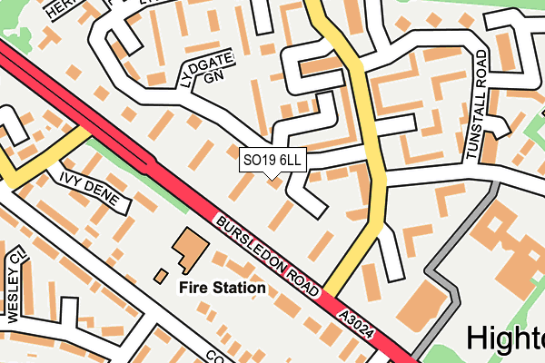 SO19 6LL map - OS OpenMap – Local (Ordnance Survey)