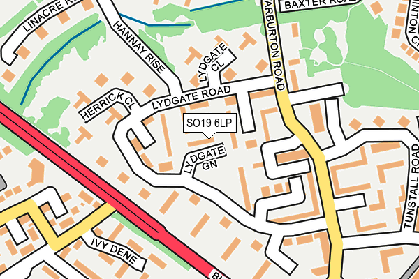 SO19 6LP map - OS OpenMap – Local (Ordnance Survey)