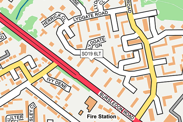 SO19 6LT map - OS OpenMap – Local (Ordnance Survey)