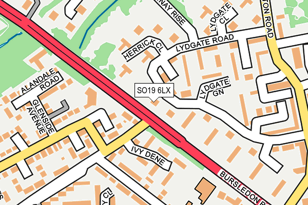 SO19 6LX map - OS OpenMap – Local (Ordnance Survey)