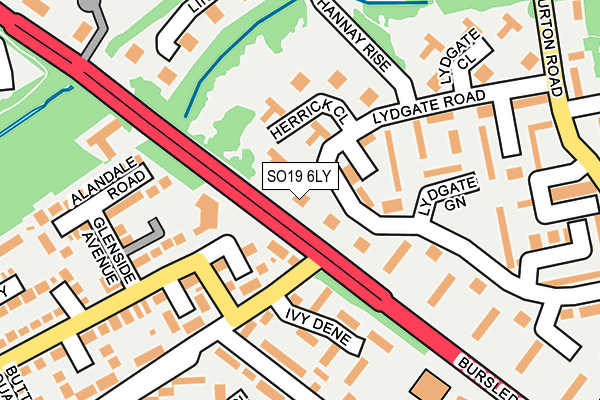 SO19 6LY map - OS OpenMap – Local (Ordnance Survey)