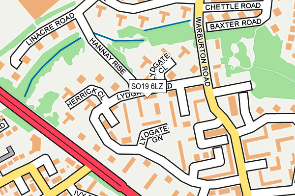 SO19 6LZ map - OS OpenMap – Local (Ordnance Survey)