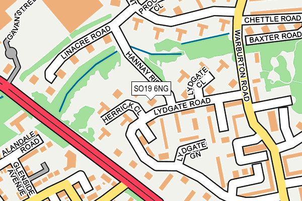 SO19 6NG map - OS OpenMap – Local (Ordnance Survey)