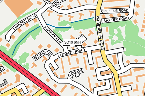 SO19 6NH map - OS OpenMap – Local (Ordnance Survey)