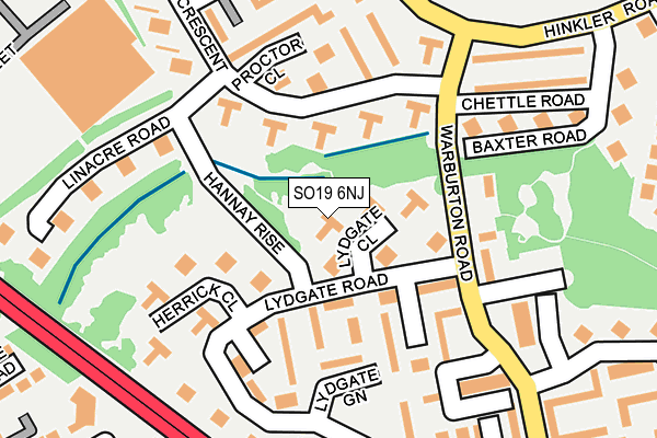 SO19 6NJ map - OS OpenMap – Local (Ordnance Survey)