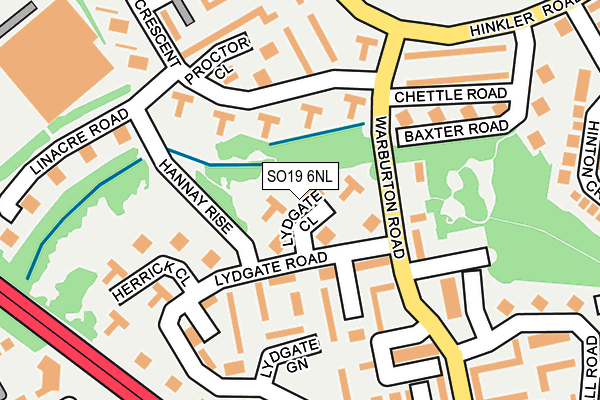 SO19 6NL map - OS OpenMap – Local (Ordnance Survey)