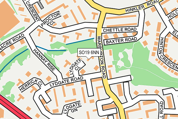 SO19 6NN map - OS OpenMap – Local (Ordnance Survey)