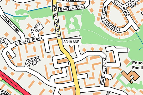 SO19 6NR map - OS OpenMap – Local (Ordnance Survey)