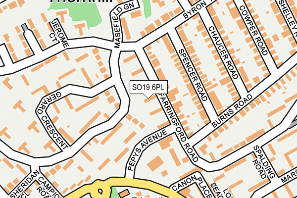 SO19 6PL map - OS OpenMap – Local (Ordnance Survey)