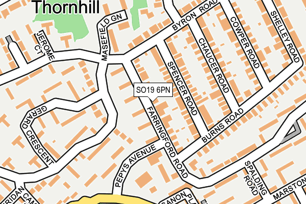 SO19 6PN map - OS OpenMap – Local (Ordnance Survey)