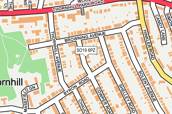 SO19 6PZ map - OS OpenMap – Local (Ordnance Survey)