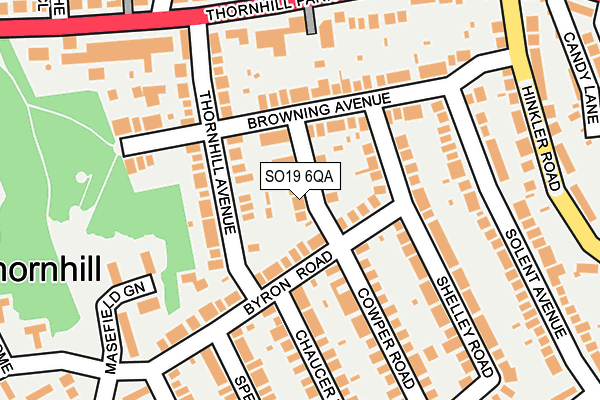 SO19 6QA map - OS OpenMap – Local (Ordnance Survey)