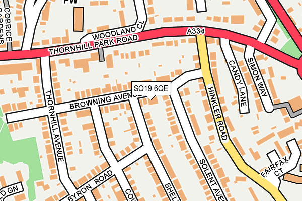 SO19 6QE map - OS OpenMap – Local (Ordnance Survey)