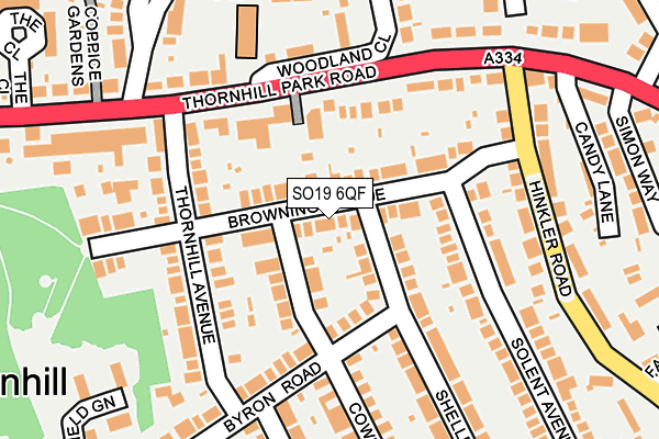 SO19 6QF map - OS OpenMap – Local (Ordnance Survey)