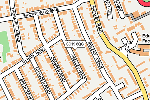 SO19 6QG map - OS OpenMap – Local (Ordnance Survey)