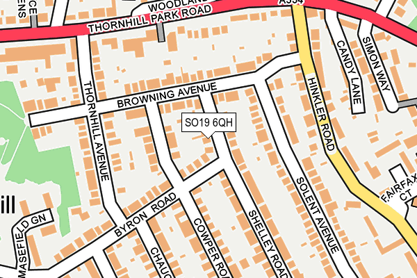 SO19 6QH map - OS OpenMap – Local (Ordnance Survey)