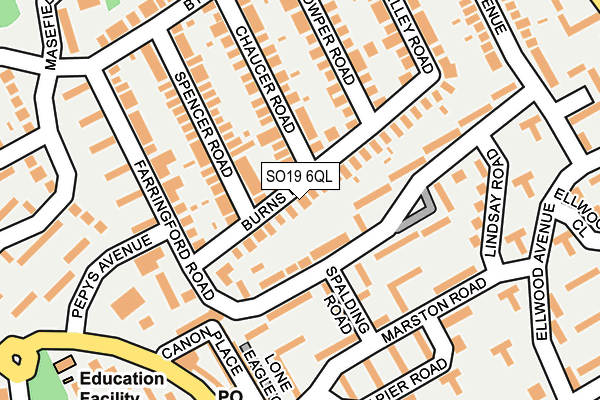 SO19 6QL map - OS OpenMap – Local (Ordnance Survey)