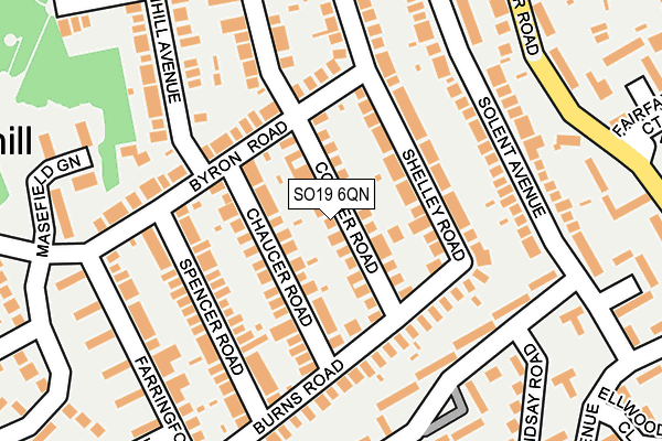 SO19 6QN map - OS OpenMap – Local (Ordnance Survey)