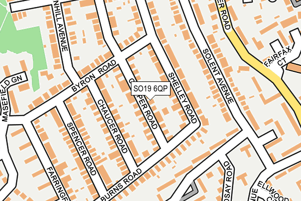 SO19 6QP map - OS OpenMap – Local (Ordnance Survey)